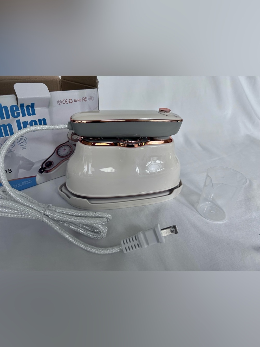 Portable Handheld Steam Iron Travel Steamer HX-6218 Rose Gold w/ Box